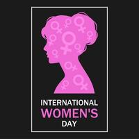 Internationale vrouwen dag thema. vector illustratie. geschikt voor poster, spandoeken, campagne en groet kaart.