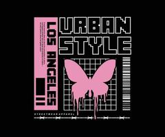 futuristische vlinder illustratie t-shirt ontwerp, vector grafisch, voor streetwear en stedelijk stijl t-shirt ontwerp, hoodies, enz.