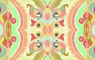 Afrikaanse ikat paisley naadloos patroon pastel kleur. abstract traditioneel volk antiek grafisch paisley lijn. structuur textiel vector illustratie overladen elegant luxe wijnoogst retro stijl.