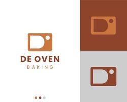 letterteken d oven fornuis logo sjabloon vector