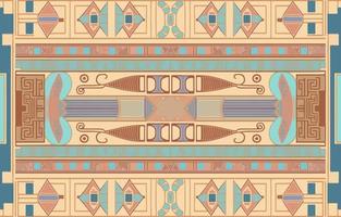 Egyptische kleding stof patroon wijnoogst pastel kleuren. abstract inheems lijn kunst voor oude Egypte. Egyptische textiel vector illustratie oud antiek wijnoogst retro stijl. ontwerp voor kleding, achtergrond, enz.
