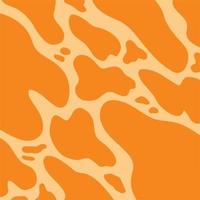 oranje gekleurde koe dier huid patroon decoratief element vector achtergrond geïsoleerd Aan plein achtergrond sjabloon voor sociaal media sjabloon, papier en textiel sjaal afdrukken, omhulsel papier, poster.