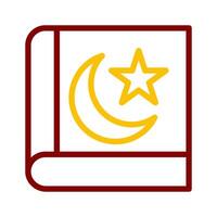 koran icoon duokleur rood stijl Ramadan illustratie vector element en symbool perfect.