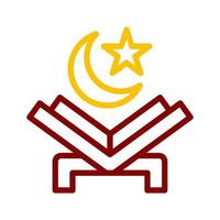 koran icoon duokleur rood stijl Ramadan illustratie vector element en symbool perfect.