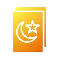 koran icoon solide helling geel stijl Ramadan illustratie vector element en symbool perfect.