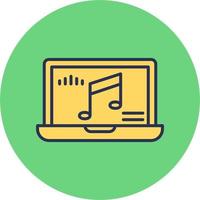 muziek- laptop vector icoon