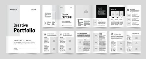 creatief portefeuille architectuur portefeuille interieur portefeuille ontwerp vector