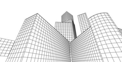 abstract architectuur boog 3d illustratie vector