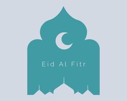 eid al fitr vlak groet sjabloon vector