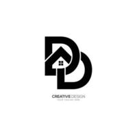 brief d d modern echt landgoed teken monogram logo vector