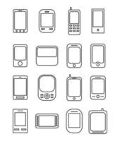 reeks van pictogrammen telefoon. een vector illustratie