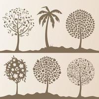 een reeks van bomen. vector illustratie