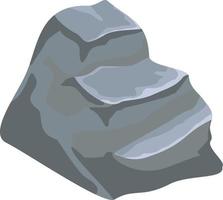 steen richel. stapel rots buitenshuis, mineraal blok berg klif, bouw gebouw, tekenfilm vector