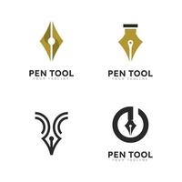 pen logo gereedschap helling kleurrijk stijl vector