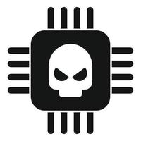 bewerker malware icoon gemakkelijk vector. virus fout vector