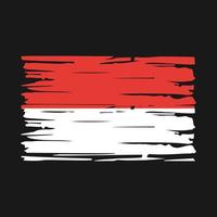 Indonesische vlagborstel vector