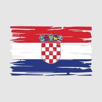 kroatië vlag borstel vector