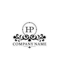 brief hp bloemen logo ontwerp. logo voor Dames schoonheid salon massage kunstmatig of spa merk vector