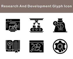Onderzoek en ontwikkeling vector icoon reeks