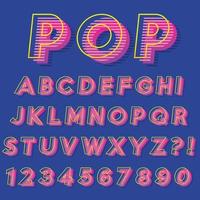 letter alfabet met cijfers modern en futuristisch design vector