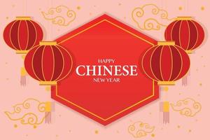 Chinees Nieuwjaar achtergrond lantaarns vector