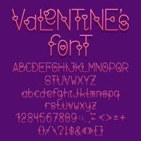 valentijn liefde lettertype vector