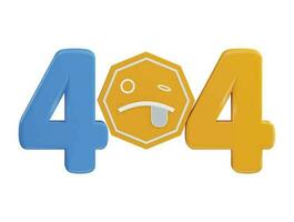 psd 404 bladzijde niet gevonden fout 3d renderen vector icoon illustratie