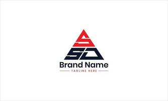 ssd brief driehoek logo ontwerp. dss creatief driehoek initialen brief logo concept. ssd brief ontwerp. pro vector
