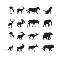 wild dieren silhouet pro vector