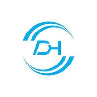 modern brief dh logo, geschikt voor ieder bedrijf of identiteit met dh of hd initialen vector