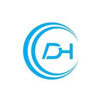 modern brief dh logo, geschikt voor ieder bedrijf of identiteit met dh of hd initialen vector