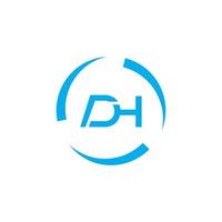 modern brief dh logo, geschikt voor ieder bedrijf of identiteit met dh of hd initialen vector