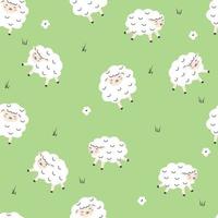 naadloos patroon met schattig slapen schapen. perfect voor kinderen kleding, stof, textiel, kinderkamer decoratie, inpakken papier vector