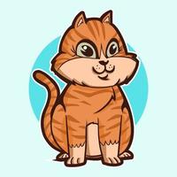 schattige kat cartoon vectorillustratie vector