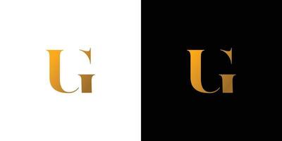 modern en elegant ug logo ontwerp vector