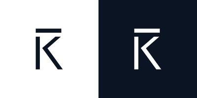 modern en uniek brief kr initialen logo ontwerp vector