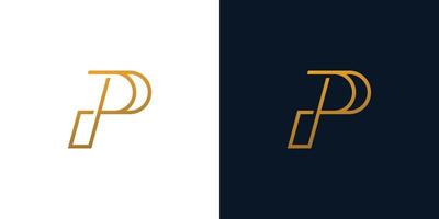 modern en uniek p logo ontwerp vector
