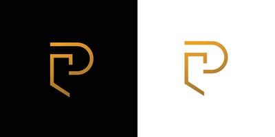 uniek en modern pc logo ontwerp vector