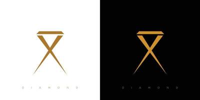 luxe en modern diamant logo icoon ontwerp 2 vector
