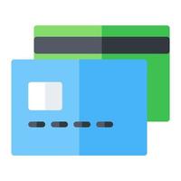 betaling methode online op te slaan in vlak icoon. credit kaart, geldloos, winkelen, betalen, kopen vector