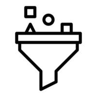 geïsoleerd filter in schets icoon Aan wit achtergrond. koker, selectief, filtratie, controle, filteren vector