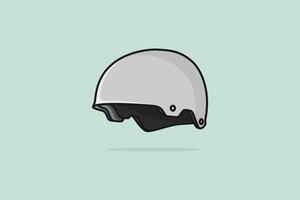 motor helm vector illustratie. mensen veiligheid voorwerp icoon concept. motorfiets sport helm kant visie vector ontwerp met schaduw Aan licht groen achtergrond. sport helm logo ontwerp.