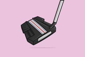 golf club of golf stok vector illustratie. sport voorwerpen icoon concept. modern professioneel golf spel stokjes ontwerp voor golf Clubs. goud stok voor raken bal vector logo ontwerp.