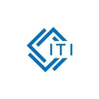 iti brief logo ontwerp Aan wit achtergrond. iti creatief cirkel brief logo concept. iti brief ontwerp. vector