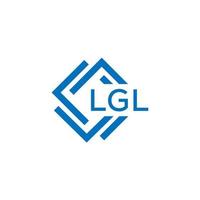 lgl brief logo ontwerp Aan wit achtergrond. lgl creatief cirkel brief logo concept. lgl brief ontwerp. vector