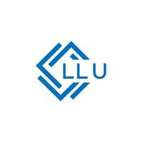 llu brief logo ontwerp Aan wit achtergrond. llu creatief cirkel brief logo concept. llu brief ontwerp. vector