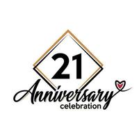 21 jaar verjaardag viering vector sjabloon ontwerp illustratie