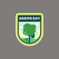 Arbor Day-badge vector