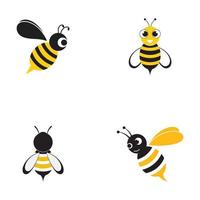 bee logo illustratie vector ontwerp