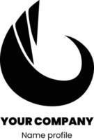 gemakkelijk abstract zwart logo vector